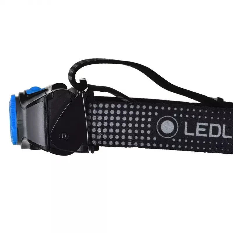 Headlamp Ledlenser MH7 Black Blue — rechargeable LED headlamp, 400 lumens, built-in battery