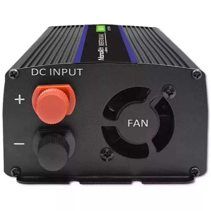 Power inverter QOLTEC Monolith 600 MS Wave 12V to 230V 600W, pure/sine or modified wave as specified