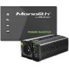 Power inverter QOLTEC Monolith 600 W — 12 V to 230 V, USB PD 18 W, car/indoor, black
