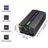 Power inverter QOLTEC Monolith 600 W — 12 V to 230 V, USB PD 18 W, car/indoor, black