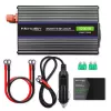 Power inverter QOLTEC Monolith 600 W — 12 V to 230 V, USB PD 18 W, car/indoor, black