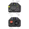 Power inverter QOLTEC Monolith 600 W — 12 V to 230 V, USB PD 18 W, car/indoor, black