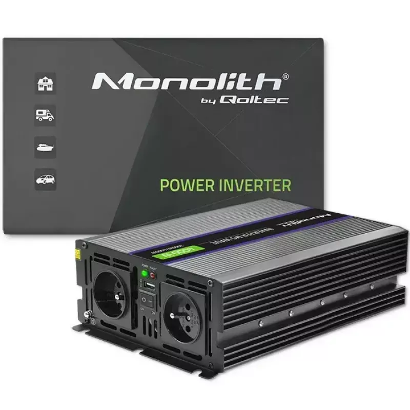 Power inverter QOLTEC Monolith 4000 MS Wave 12V to 230V 2000/4000W with USB