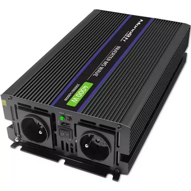 Power inverter QOLTEC Monolith 4000 MS Wave 12V to 230V 2000/4000W with USB