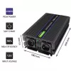 Power inverter QOLTEC Monolith 4000 MS Wave 12V to 230V 2000/4000W with USB