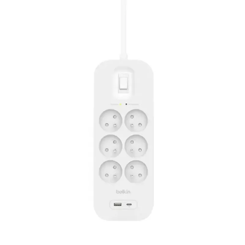 Power Strip Belkin Connect White 6 AC outlets 2 m 650 J