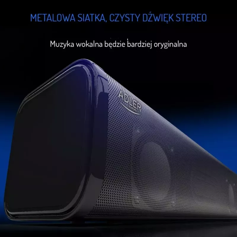 Portable Bluetooth speaker Adler AD 1191 5W, wireless, compact, black