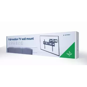Floor TV mount Gembird WM-80ST-03 for 37 inch–80 inch screens, VESA 100x100–600x400, tilt -15°–3°, swivel ±60°, max load 40 kg, black