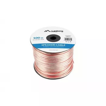 Speaker Cable LANBERG SC-2X10-10CC-1000-TR 2X1.0MM2 100M Transparent