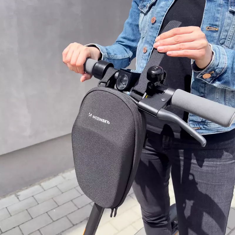 Handlebar Bag Wozinsky WSB1BK — waterproof 4 L, black, for bikes and scooters