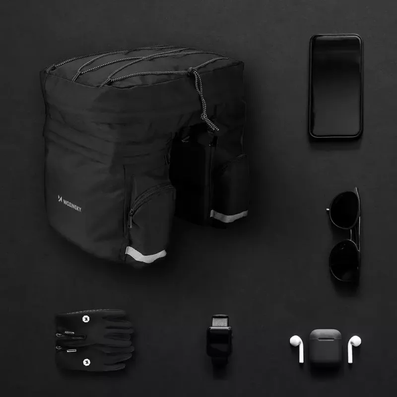 Bike bag Wozinsky WBB13BK 60L black universal – pannier/rear rack bag, 60 L capacity