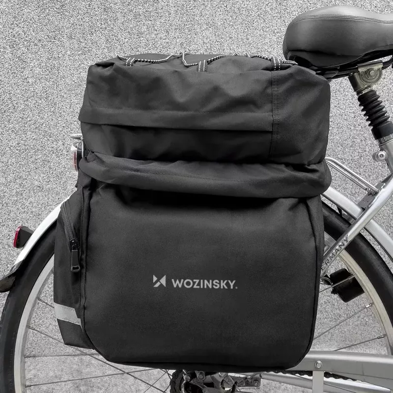 Bike bag Wozinsky WBB13BK 60L black universal – pannier/rear rack bag, 60 L capacity