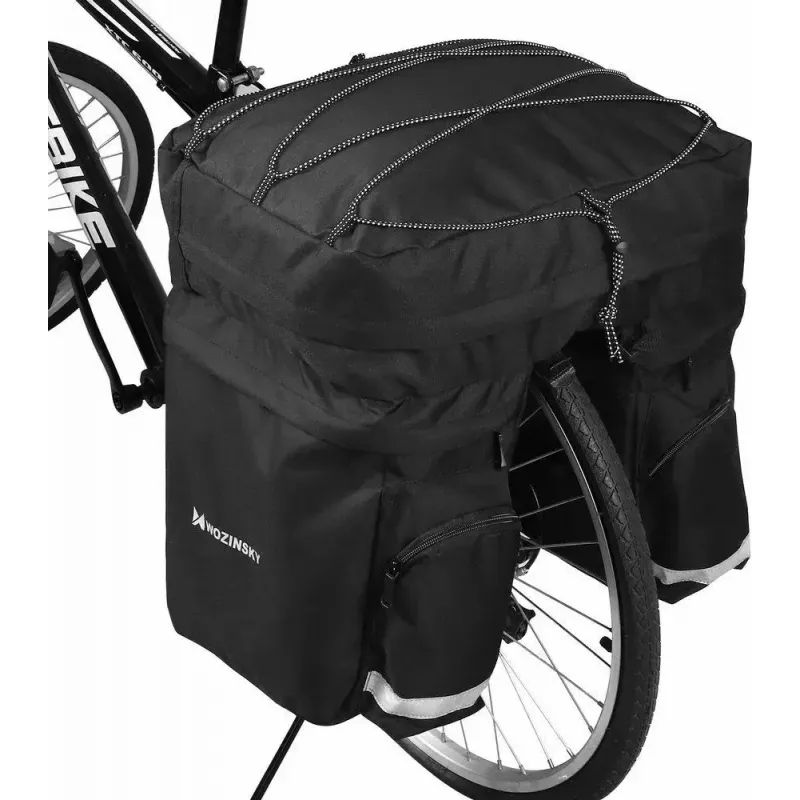 Bike bag Wozinsky WBB13BK 60L black universal – pannier/rear rack bag, 60 L capacity