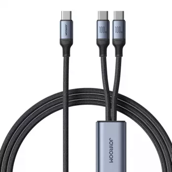 USB-C to 2× USB-C cable Joyroom SA21-1T2 100W 1.5m (black)