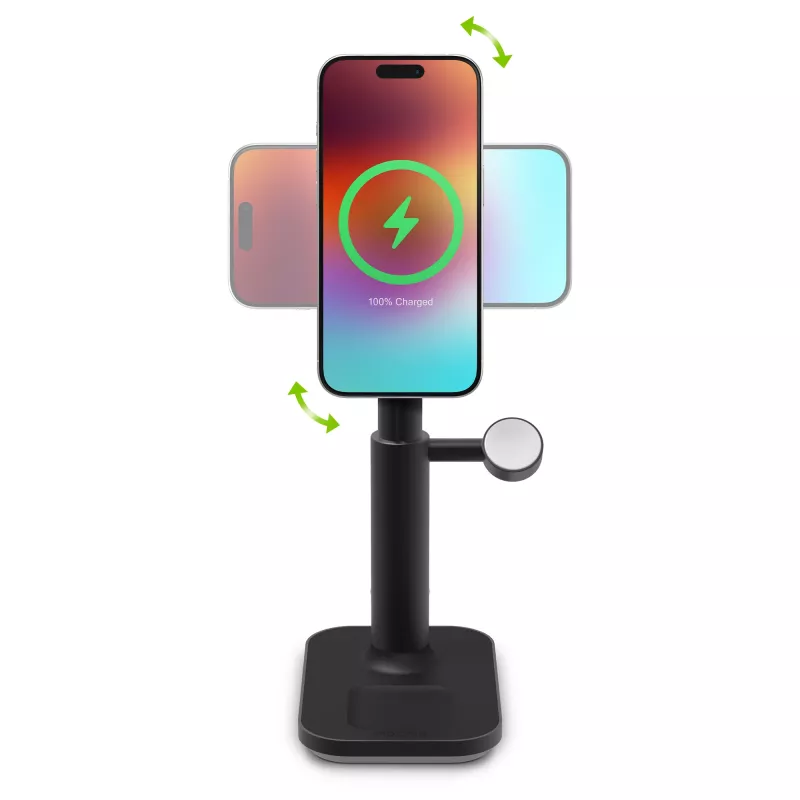 3-in-1 extendable stand mophie MagSafe indoor charger USB smartphone smartwatch headphones