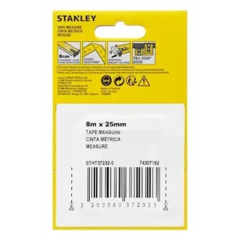 Tape Measure Stanley STHT37232-0 8 m Black Yellow Width 90 mm Depth 50 mm Height 150 mm