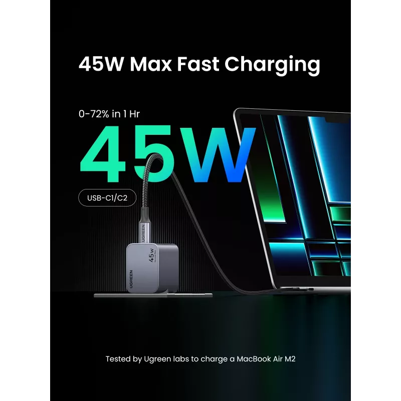 Ugreen 35008 mobile device charger Universal Grey AC Fast charging Indoor