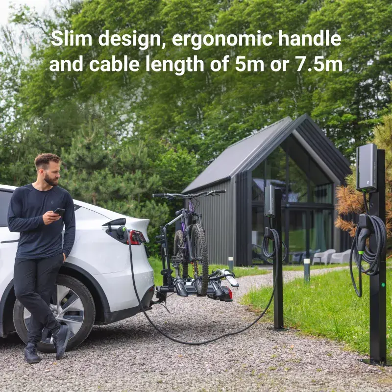 Electric Vehicle Charging Station Green Cell EVGC021A2275 22000W Wall Mounted Grey Aluminium