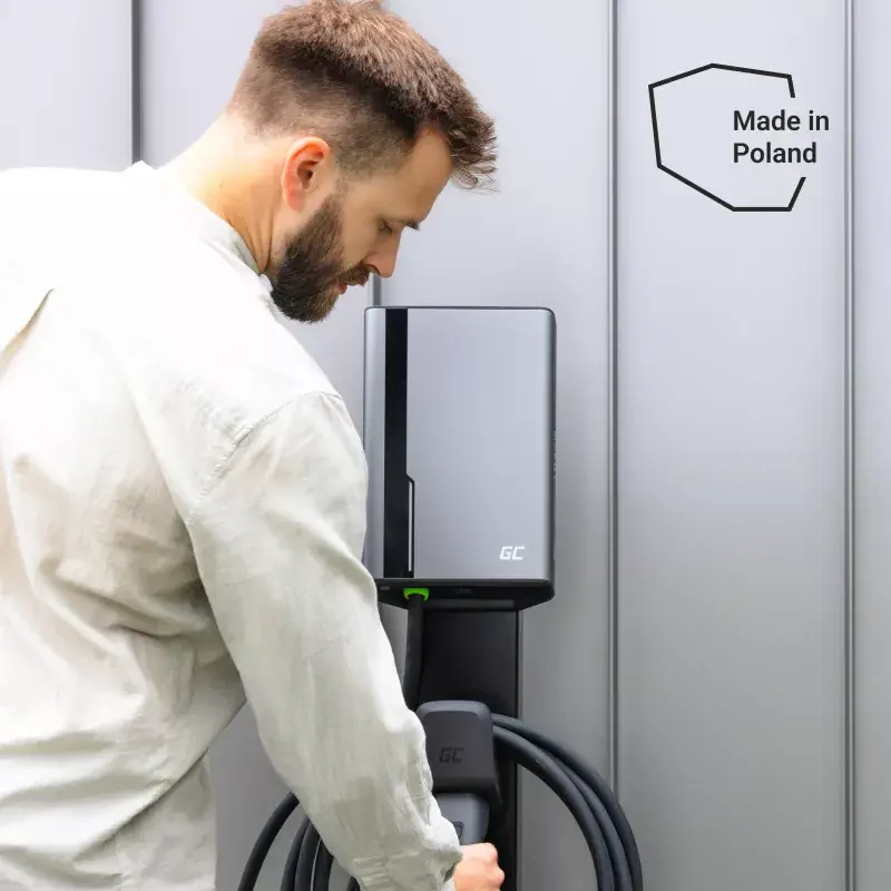 Electric Vehicle Charging Station Green Cell EVGC021A2275 22000W Wall Mounted Grey Aluminium