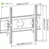 Techly Tilting Wall Mount for TV LED LCD 42-80 inch Black