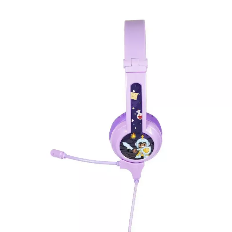 Headphones buddy phones Galaxy lilac — over-ear kids headphone, adjustable headband, volume-limited