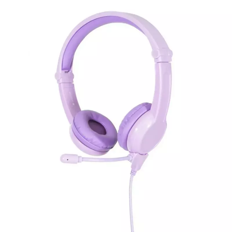Headphones buddy phones Galaxy lilac — over-ear kids headphone, adjustable headband, volume-limited