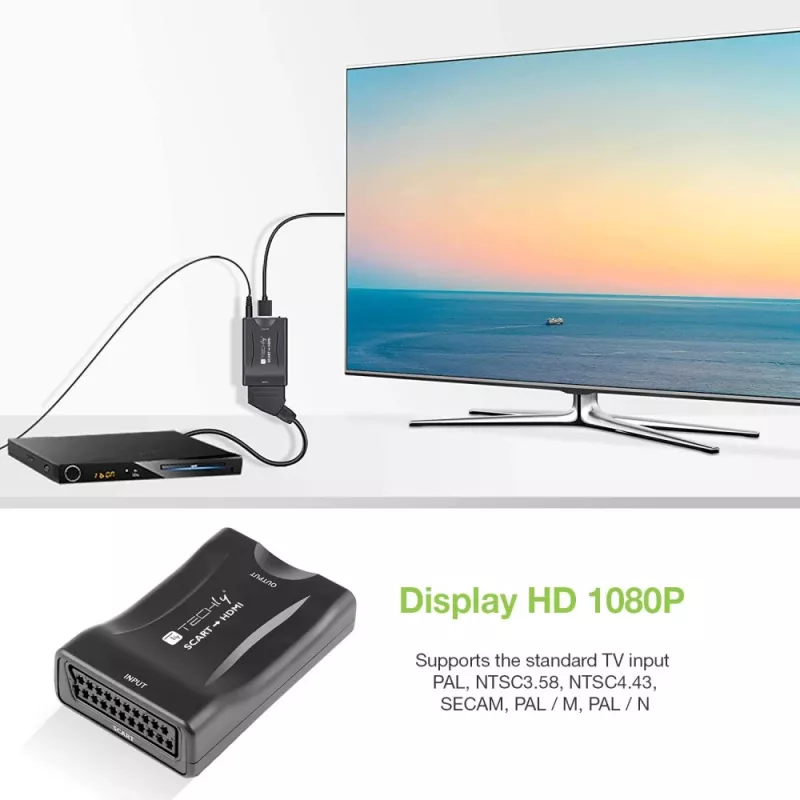 Techly IDATA SCART-HDMI3 video signal converter 1920 x 1080 pixels