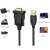 Serial Cable Techly IDATA-USB2-SER-1 Black 1.5m USB Type-A DB-9