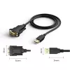 Serial Cable Techly IDATA-USB2-SER-1 Black 1.5m USB Type-A DB-9