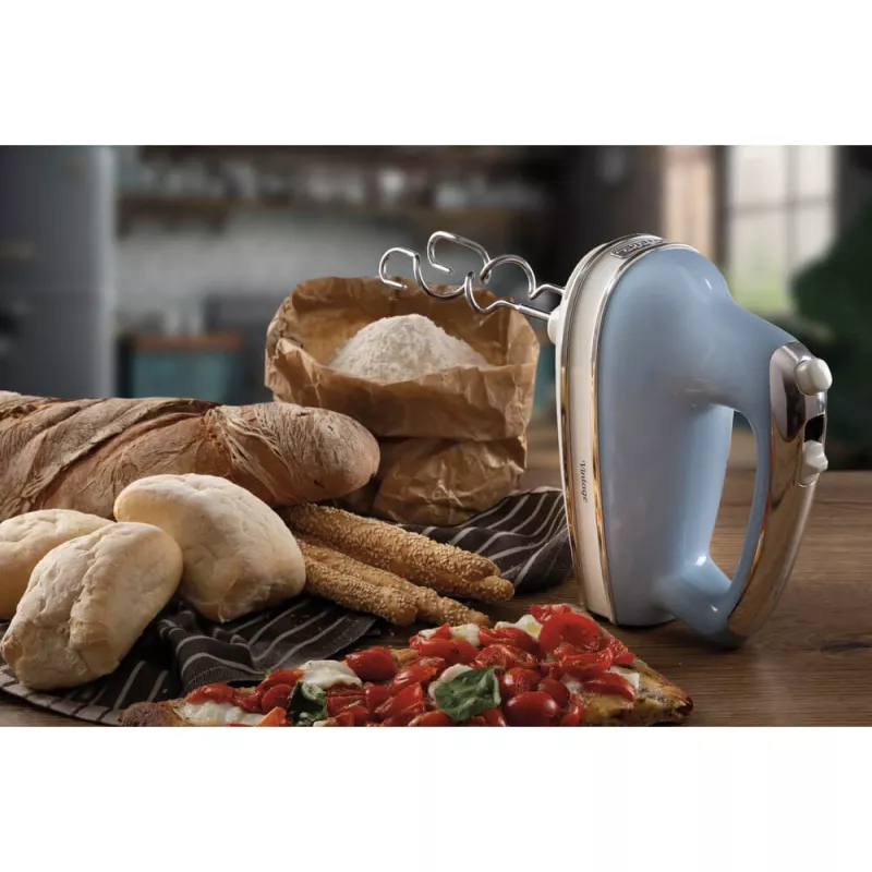 Ariete 1548 Mixer Vintage, 450W, 5 speeds, Turbo function, 2 whisks, Sky Blue