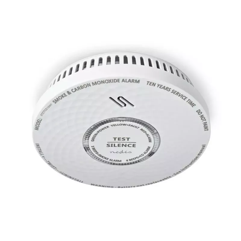Air-sampling detector Nedis DTCTCS10WT White Battery powered