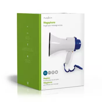 Megaphone Nedis MEPH150WT White Blue 15W 150m Range