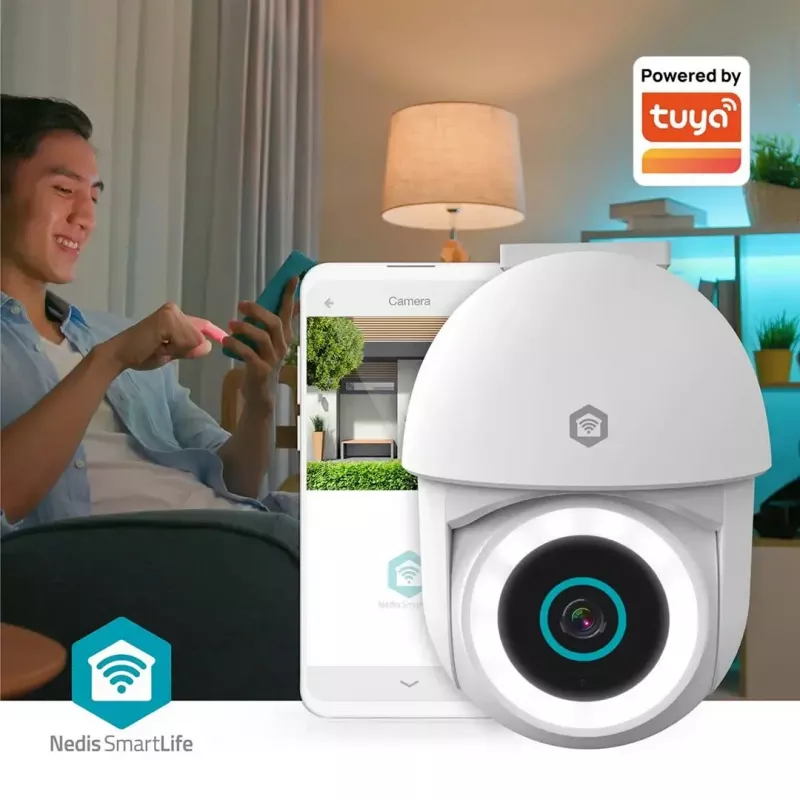 Dome IP security camera Nedis WIFICO22CWT 1920 x 1080 pixels