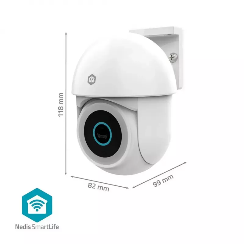 Dome IP security camera Nedis WIFICO22CWT 1920 x 1080 pixels