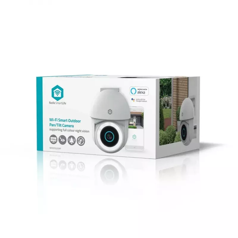 Dome IP security camera Nedis WIFICO22CWT 1920 x 1080 pixels
