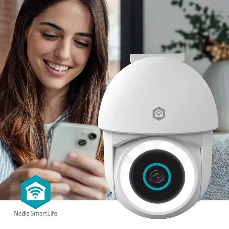 Dome IP security camera Nedis WIFICO22CWT 1920 x 1080 pixels