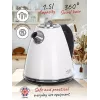 Adler AD 1343 electric kettle, 1.5 L, 1850 W, stainless steel, Strix, White