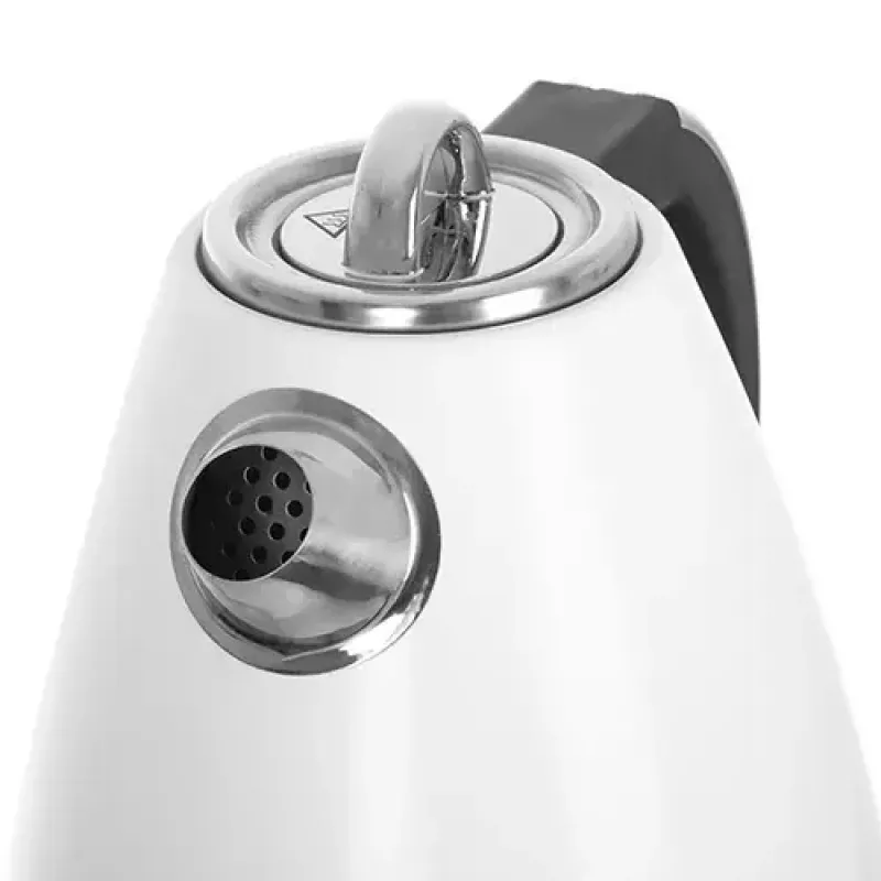 Adler AD 1343 electric kettle, 1.5 L, 1850 W, stainless steel, Strix, White