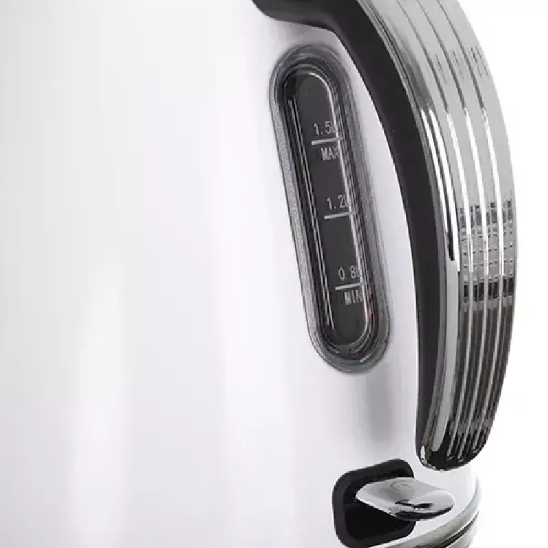 Adler AD 1343 electric kettle, 1.5 L, 1850 W, stainless steel, Strix, White