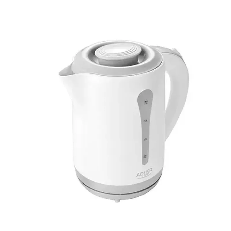 Electric kettle Adler AD 1244 — 2.5 L, 2200 W, white, concealed heating element