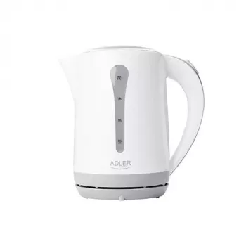 Electric kettle Adler AD 1244 — 2.5 L, 2200 W, white, concealed heating element