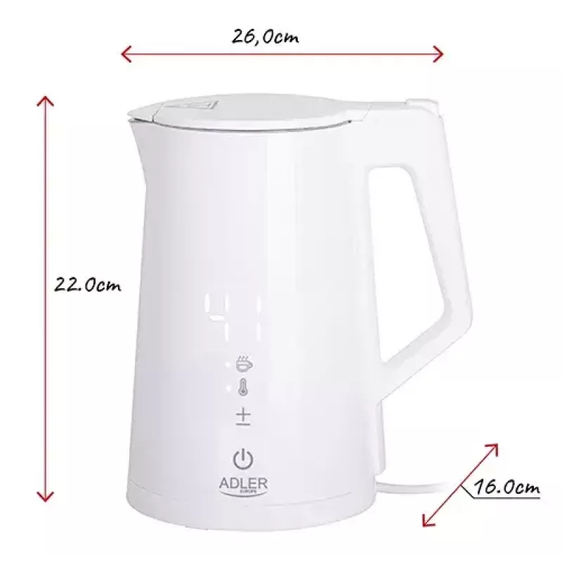 Electric kettle Adler 1.7 L 1850 W White