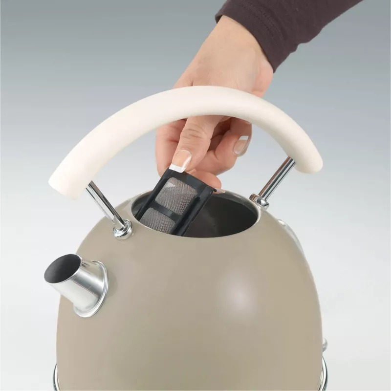 Ariete 2877 Kettle Vintage, 1,7L, Cordless, Beige, 1.7 L, 2000 W, Beige, Water level indicator, Cordless, Filtering