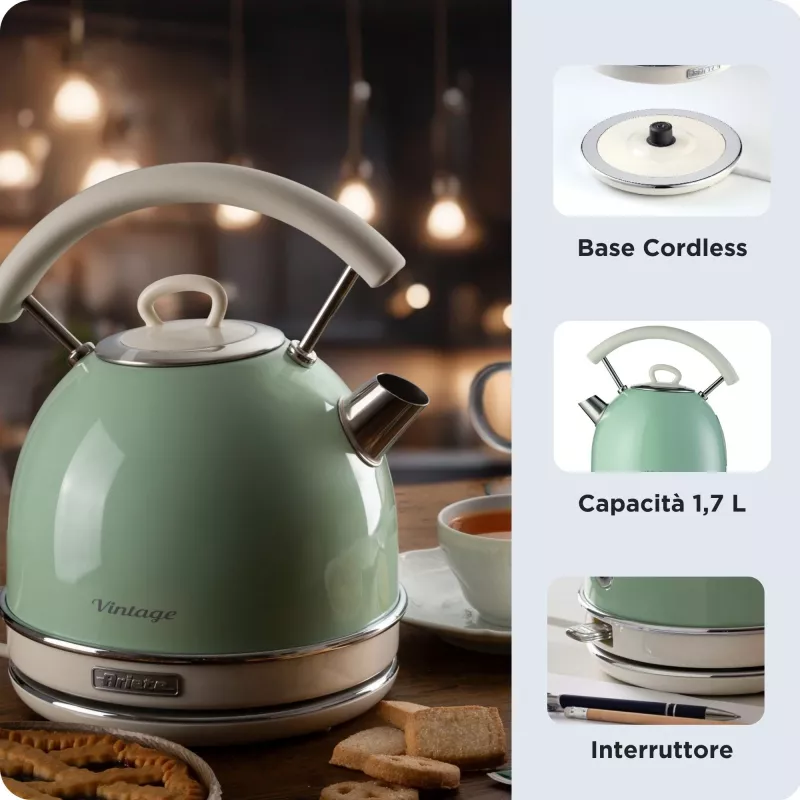Electric kettle ARIETE Vintage A2877/04 Light Green