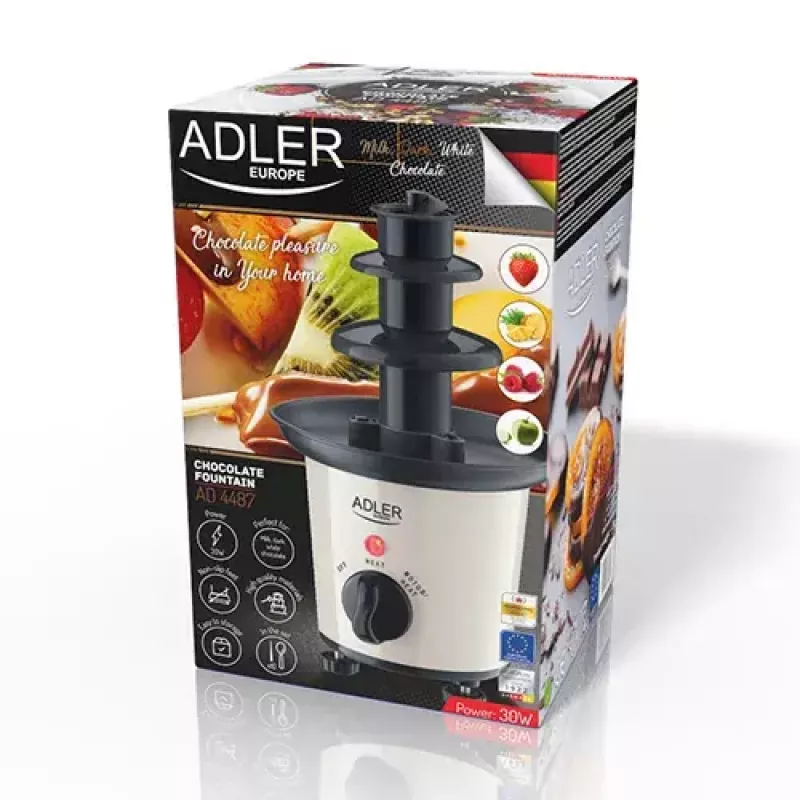 Chocolate Fountain Adler AD 4487 Black Brown White 30 W