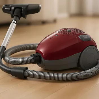 Vacuum cleaner LAFE 46412 — dry vacuum, 800 W, telescopic tube, 6 m operating radius, bordeaux