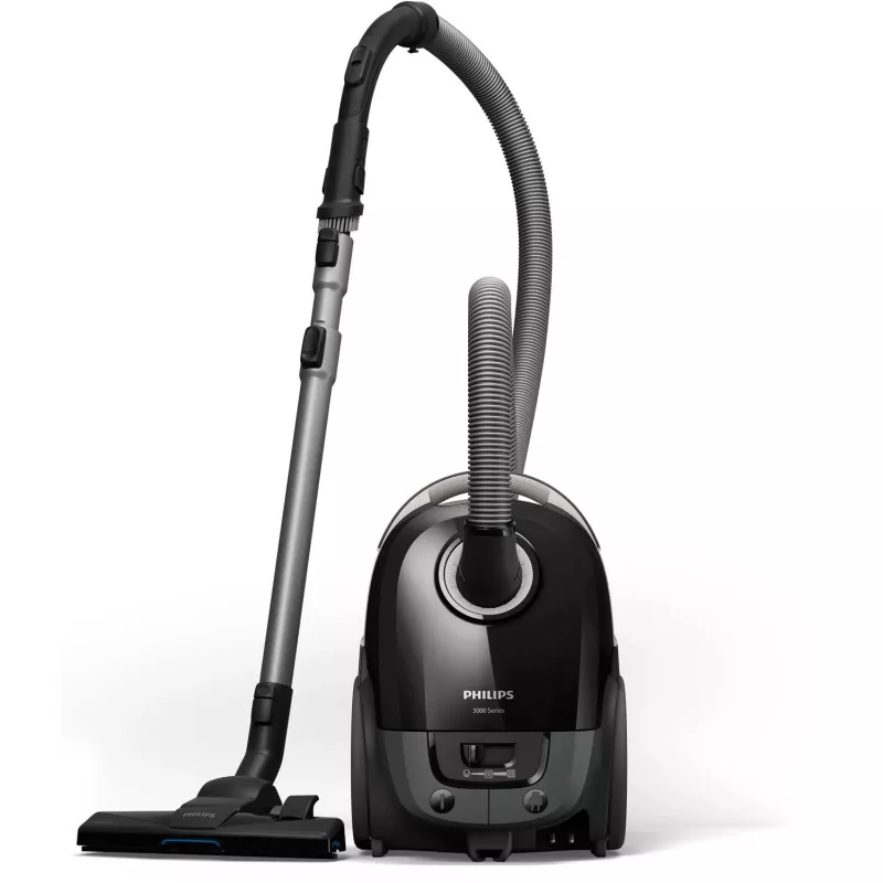 Cylinder vacuum Philips 3000 series XD3112/09 — 900 W, 3 L dust bag, HEPA filter, 9 m radius, TriActive nozzle