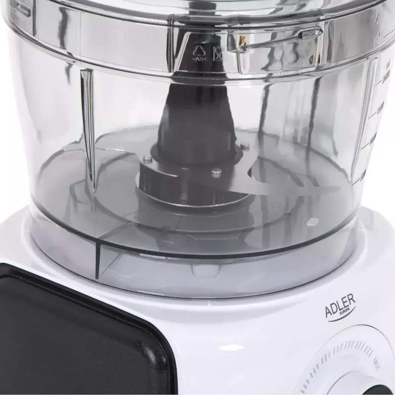 Adler AD 4224 Food Processor, 1000 W, 2 L bowl, 7 speeds, White