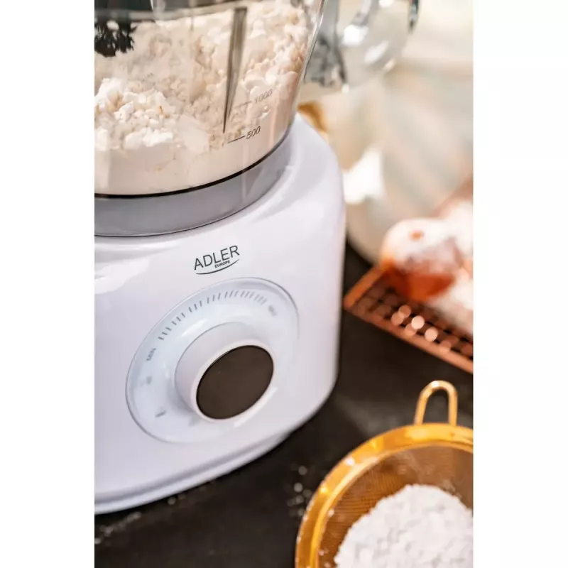 Adler AD 4224 Food Processor, 1000 W, 2 L bowl, 7 speeds, White