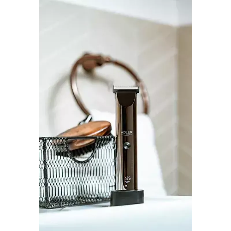 Adler AD 2834 Hair Clipper, 3 mm to 1.2 cm, 4 attachments, LCD, Silver